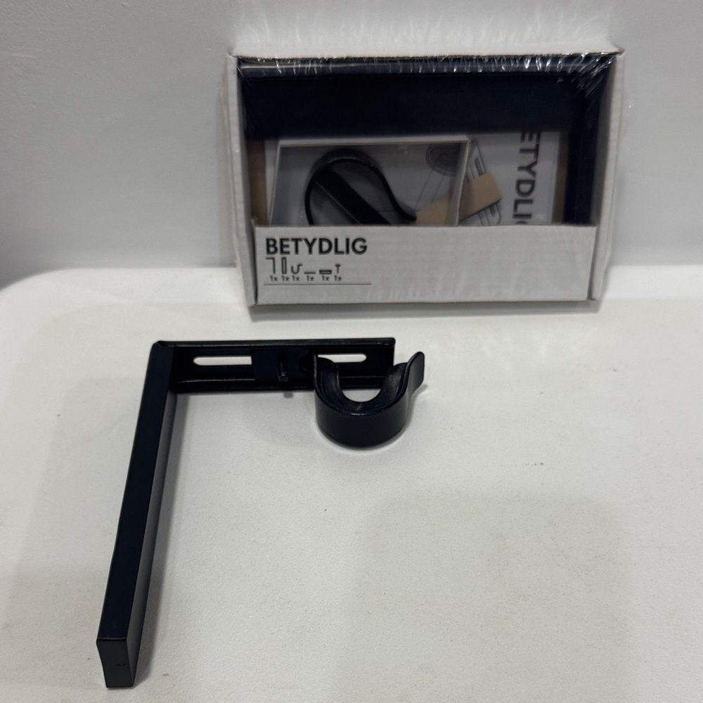 IKEA BETYDLIG Black Curtain Rod Bracket